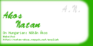 akos natan business card