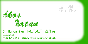 akos natan business card